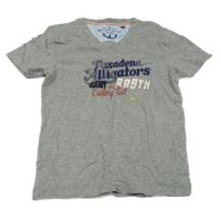 Šedé tričko s nápisem 