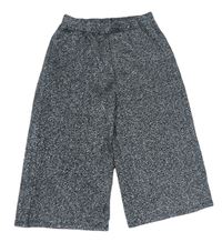 Černo-stříbrné culottes kalhoty Primark