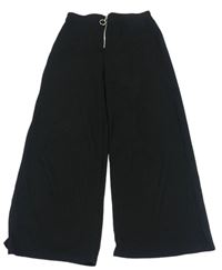 Černé žebrované culottes kalhoty New Look