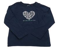 Tmavomodré triko se srdíčkem S. Oliver