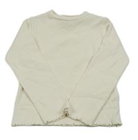 Smetanové žebrované triko Zara