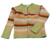 Barevný pruhovaný propínací svetr Next