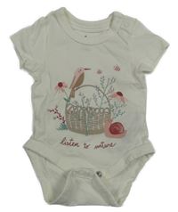 Bílé body se zvířátky a nápisem 