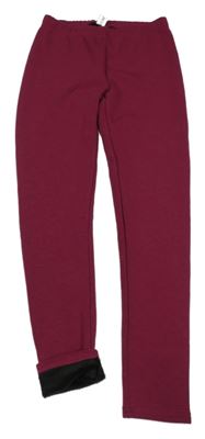 Pupurové zateplené legíny Yigga 