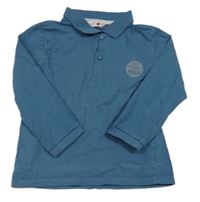 Tmavomodré polo triko s nápisem Boboli 