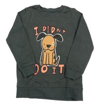 Tmavošedá mikina s pejskem 