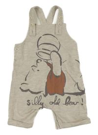 Béžové laclové teplákové kraťasy s medvídkem Pú Disney 