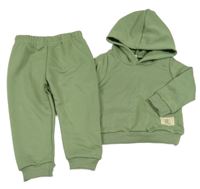 2set - Zelenošedá mikina s kapucí + kalhoty 