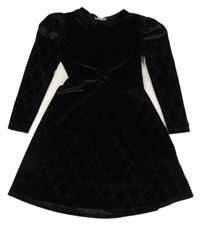 Černé třpytivé sametové šaty Matalan