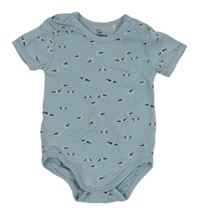 Světlemodré body s ptáčky Topomini 