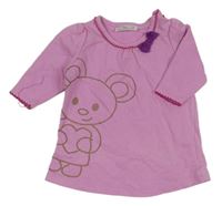 Růžové teplákové šaty s myškou 