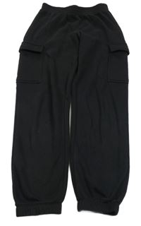 Černé cargo cuff tepláky H&M