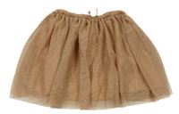 Béžová třpytivá tylová sukně H&M