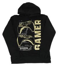 Černá mikina s ovladači a kapucí Chapter Young