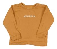 Oranžová mikina s nápisem George 