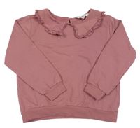 Růžová mikina s límečkem H&M