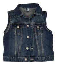 Tmavomodrá riflová vesta H&M