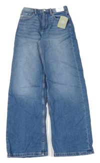 Nové - Modré wide leg rifle H&M
