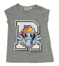 Šedé melírované tričko s My Little Pony