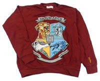Tmavočervená mikina s erbem - Harry Potter RESERVED