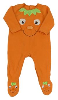 Oranžovo-zelený fleecový overal - dýně George