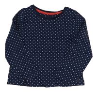 Tmavomodro-bílé puntíkaté triko George