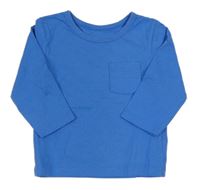 Nové - Modré triko s kapsou George