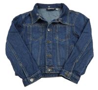 Tmavomodrá riflová crop bunda alive