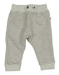 Světlešedo-tmavošedé pruhované melírované turecké tepláky Zara