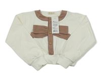 Nové - smetanovo-kakaová mikina s mašlí Ready