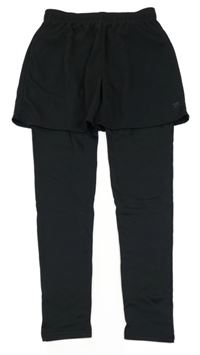Černé sportovní legíny s kraťasy PRIMARK