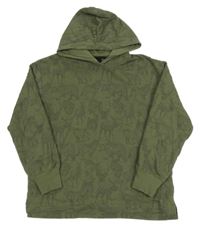 Khaki mikina se zvířátky a kapucí bpc