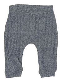 Modré melírované žebrované úpletové turecké kalhoty George