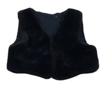 Tmavomodré kožešinové podšité bolérko St. Bernard