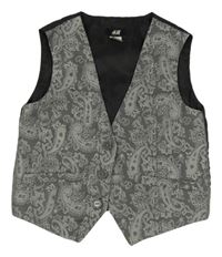 Šedo-černá vzorovaná slavnostní vesta H&M