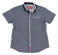 Tmavomodro-bílá vzorovaná košile DIESEL