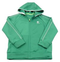 Zelená propínací sportovní mikina s trojlístkem a kapucí St. Bernard