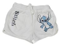 Bílé teplákové kraťasy se Stitchem PRIMARK