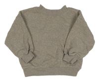 Kávovo-šedá melírovaná mikina H&M