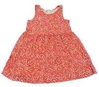 Červené vzorované bavlněné šaty zn. H&M