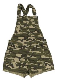 Army plátěné laclové kraťasy s prošoupáním Denim Co.