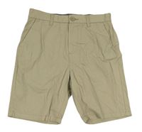 Béžové plátěné chino kraťasy Next