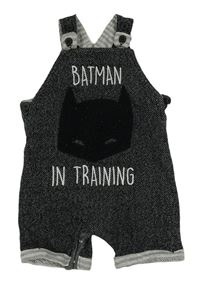 Černé melírované teplákové laclové kraťasy s Batmanem George