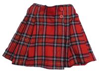 Červeno-černo-bílá kostkovaná třpytivá sukně Primark