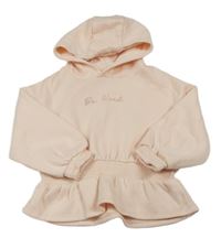 Růžová mikina s nápisem a kapucí River Island