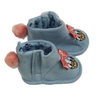 Nové - Světlemodré semišové zateplené válenky s Daisy a bambulí Primark vel. 17