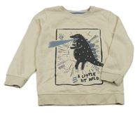 Béžová mikina s dinosaurem George