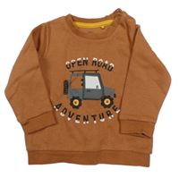 Hnědá mikina s jeepem F&F