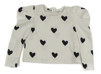 Bílá halenka se srdíčky Shein