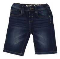 Tmavomodré teplákové riflové kraťasy C&A